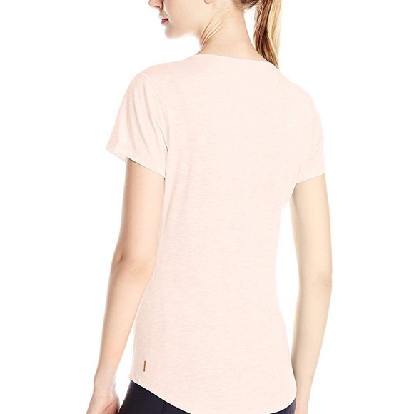 Lucy Short Sleeve Workout Tee, Pink Heather XS - Picture 7 of 8